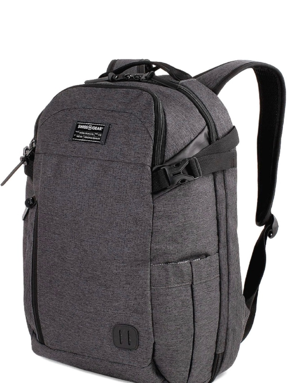 SwissGear Hybrid Travel Laptop Backpack, Heather Grey, 18-Inch
